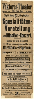 [Afisz:] Spielplan vom 16. bis 30. Juni 1919