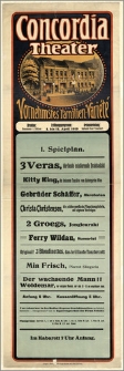 [Afisz:] 1. Spielplan vom 1. bis 15. April 1919