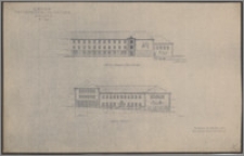 Vorentwurf Theatererweiterung und Kaffeehaus. Ansichten, M 1:200