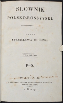 Słownik polsko-rossyyski T. 2, P-S