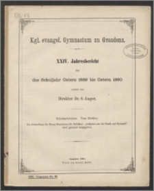 XXIV. Jahresbericht über das Schuljahr Ostern 1889 bis Ostern 1890 [...]
