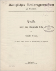 Bericht über das Schuljahr 1912 [...]