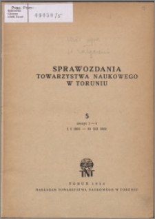 Sprawozdania Towarzystwa Naukowego w Toruniu 1951, nr 5