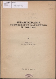 Sprawozdania Towarzystwa Naukowego w Toruniu 1953, nr 7
