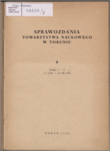 Sprawozdania Towarzystwa Naukowego w Toruniu 1954, nr 8