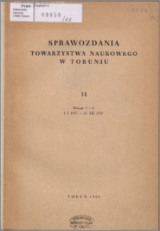 Sprawozdania Towarzystwa Naukowego w Toruniu 1957, nr 11