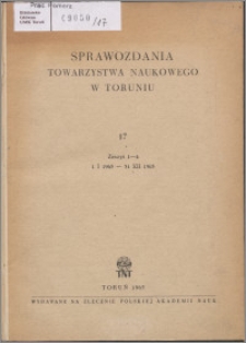 Sprawozdania Towarzystwa Naukowego w Toruniu 1963, nr 17