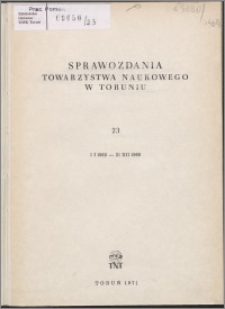 Sprawozdania Towarzystwa Naukowego w Toruniu 1969, nr 23