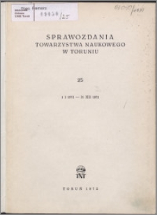 Sprawozdania Towarzystwa Naukowego w Toruniu 1971, nr 25