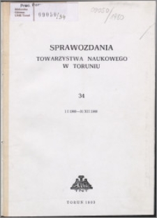 Sprawozdania Towarzystwa Naukowego w Toruniu 1980, nr 34