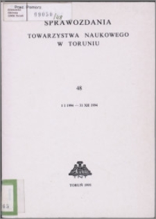 Sprawozdania Towarzystwa Naukowego w Toruniu 1994, nr 48