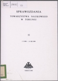 Sprawozdania Towarzystwa Naukowego w Toruniu 1998, nr 52