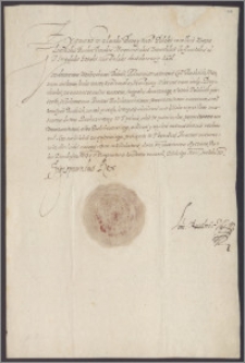 Zygmunt III król polski poleca Wojciechowi Boboli żupnikowi ruskiemu, wypłacić dworzaninowi Janowi Butakowskiemu 500 złp pensji za okres 1 II 1604 - 1 II 1605