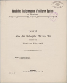 Bericht über das Schuljahr 1912 bis 1913 [...]