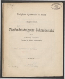 Königliches Gymnasium zu Konitz. Schuljahr 1895/96. Fünfundsiebzigster Jahresbericht
