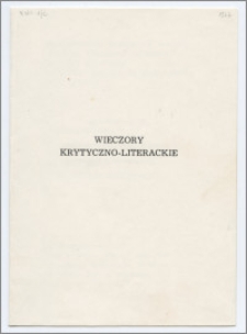 [Zaproszenie. Incipit] Towarzystwo Naukowe w Toruniu, Związek Literatów Polskich Oddział w Toruniu, WBP i Książnica Miejska im. M. Kopernika w Toruniu zapraszają uprzejmie na II Wieczór Krytyczno-literacki ... 10 czerwca 1977 roku