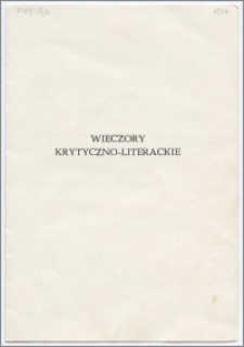 [Zaproszenie. Incipit] Towarzystwo Naukowe w Toruniu, Związek Literatów Polskich Oddział w Toruniu, WBP i Książnica Miejska im. M. Kopernika w Toruniu zapraszają uprzejmie na III Wieczór Krytyczno-literacki ... 1 grudnia 1977 roku