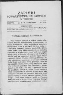 Zapiski Towarzystwa Naukowego w Toruniu, T. 8 nr 3/4, (1929)