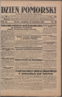 Dzień Pomorski 1931.04.19, R. 3 nr 89