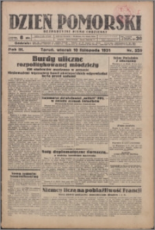 Dzień Pomorski 1931.11.10, R. 3 nr 259