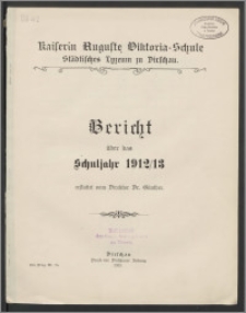 Bericht über das Schuljahr 1912/13 [...]