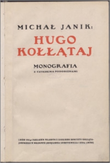 Hugo Kołłątaj : monografia
