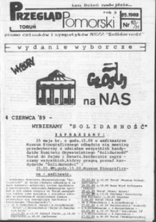 Przegląd Pomorski : pismo członków i sympatyków NSZZ "Solidarność" 1989 nr 10/31