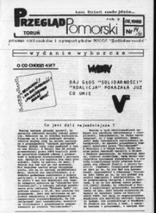 Przegląd Pomorski : pismo członków i sympatyków NSZZ "Solidarność" 1989 nr 14/35
