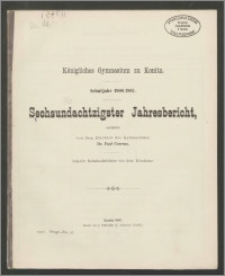 Königliches Gymnasium zu Konitz. Schuljahr 1906/1907. Sechsundachtzigster Jahresbericht