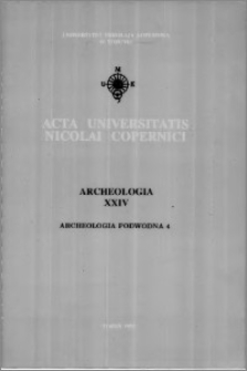 Acta Universitatis Nicolai Copernici. Nauki Humanistyczno-Społeczne. Archeologia, z. 24 (287), 1995