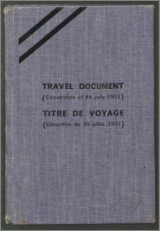 Dokument podróży obcokrajowca - Travel Document na nazwisko Karol Poznański