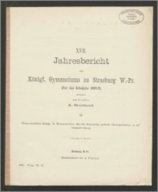 XVII. Jahresbericht des Königl. Gymnasiums zu Strasburg W.-Pr. über das Schuljahr 1890-91