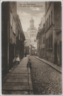 Danzig. Malergasse mit Blick auf Brigittenkirche