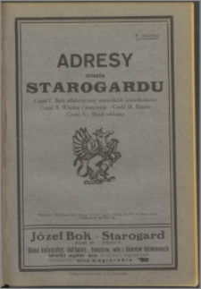 Adresy miasta Starogardu