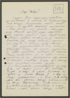 List Stanisława Kiałki z dnia 10 listopada 1962 roku