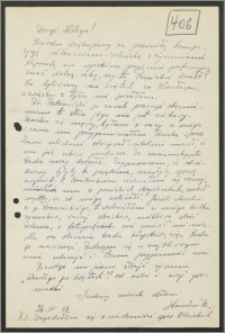List Stanisława Kiałki z dnia 26 kwietnia 1962 roku