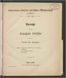 Bericht über das Schuljahr 1895/96 [...]
