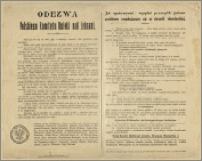 Odezwa Polskiego Komitetu Opieki nad jeńcami wzywająca do wysyłania przesyłek jeńcom, zawiera instrukcję w jaki sposób opakowywać i wysyłać