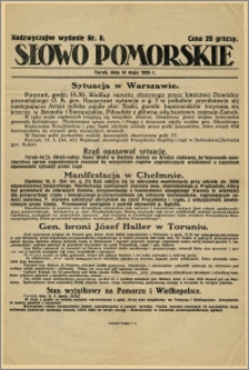 Słowo Pomorskie - Nadzwyczajne wydanie, 1926.05.14, Nr 8