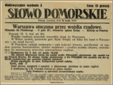 Słowo Pomorskie - Nadzwyczajne wydanie, 1926.05.13, Nr 5