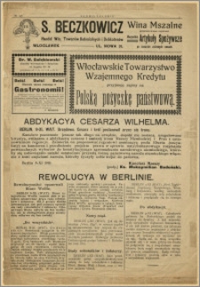 Słowo Polskie, 09.11.1918 r.