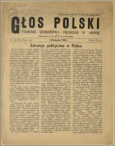 Głos Polski - Tygodnik uchodźstwa polskiego w Afryce, rok II, nr 32, 18.08.1946 r.