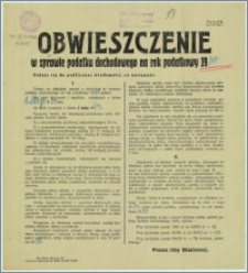 Obwieszczenie w sprawie podatku dochodowego na rok podatkowy 1930