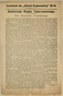 [Obwieszczenie] : Deklaracja Rządu Tymczasowego Do Narodu Polskiego [Inc.:] Obejmując władzę w Republice Polskiej poczuwamy się do obowiązku [...] 22 listopada 1918 r.