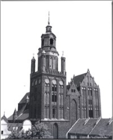 Stargard Szczeciński. Kościół parafialny [ob. Kolegiata NMP Królowej Świata]. Widok od strony południowo-zachodniej