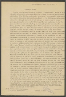 List Henryka Zaremby z dnia 29 listopada 1972 roku
