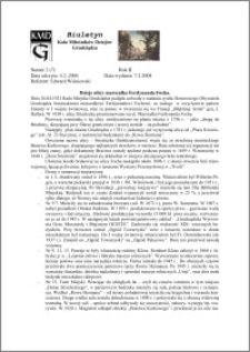 Biuletyn Koła Miłośników Dziejów Grudziądza 2004, Rok 2, nr 2(7) : Dzieje ulicy marszałka Ferdynanda Focha