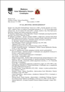 Biuletyn Koła Miłośników Dziejów Grudziądza 2004, Rok 2, nr 9(14) : XV tom „Rocznika Grudziądzkiego”