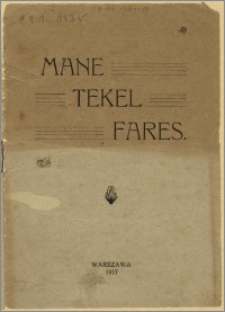 Mane Tekel Fares [Icebreaker Club]