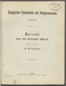 Bericht über das Schuljahr 1895/96 [...]
